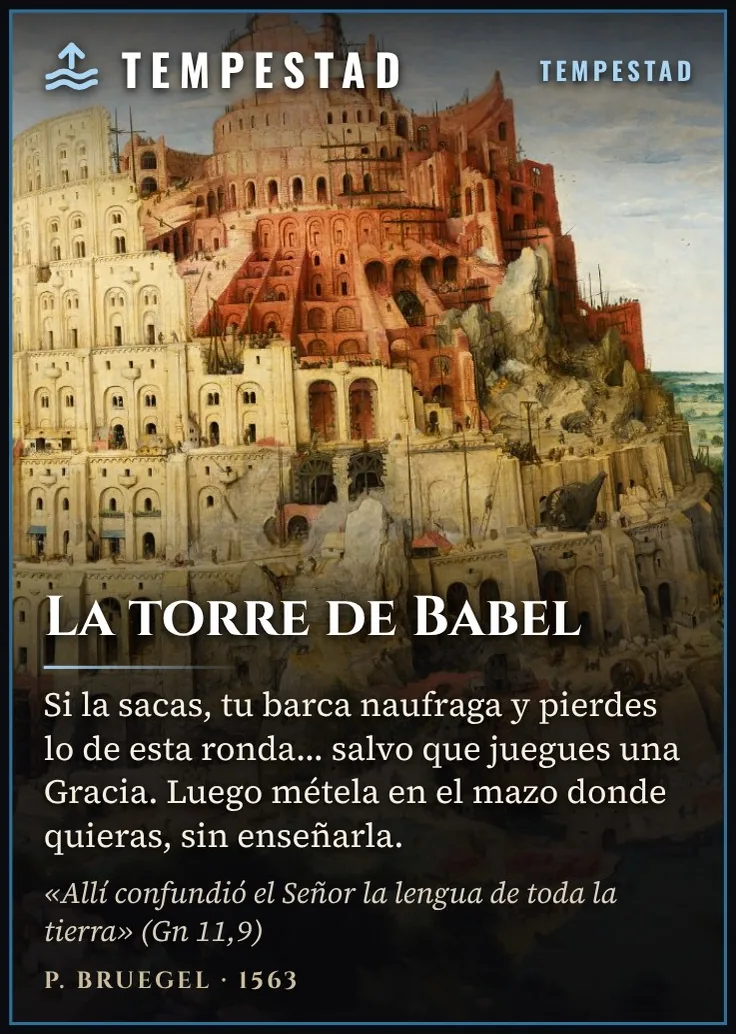 Carta de Tempestad: la torre de Babel